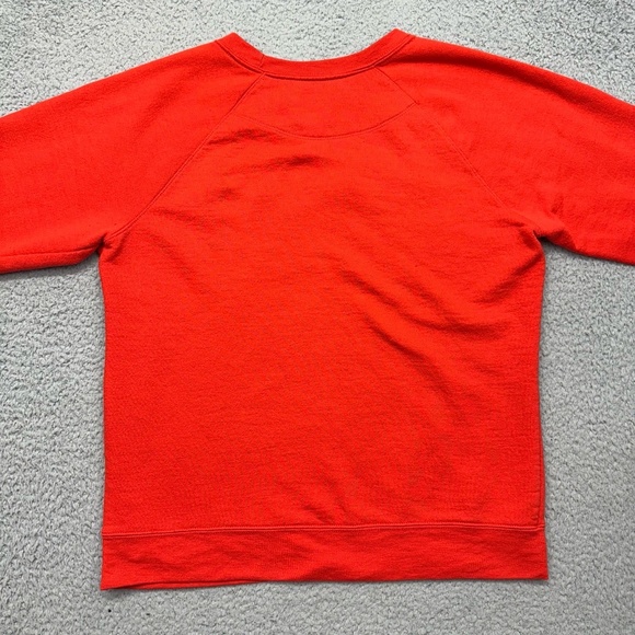 Champion Women’s Size Medium Crewneck Sweatshirt Red/Orange Script Logo Pullover - Picture 7 of 13